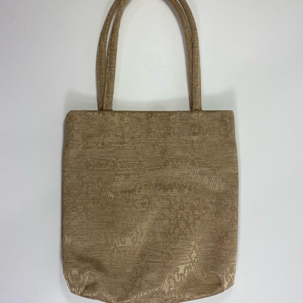 Guess Golden Floral Pattern Tote Bag - Picture 2 of 6